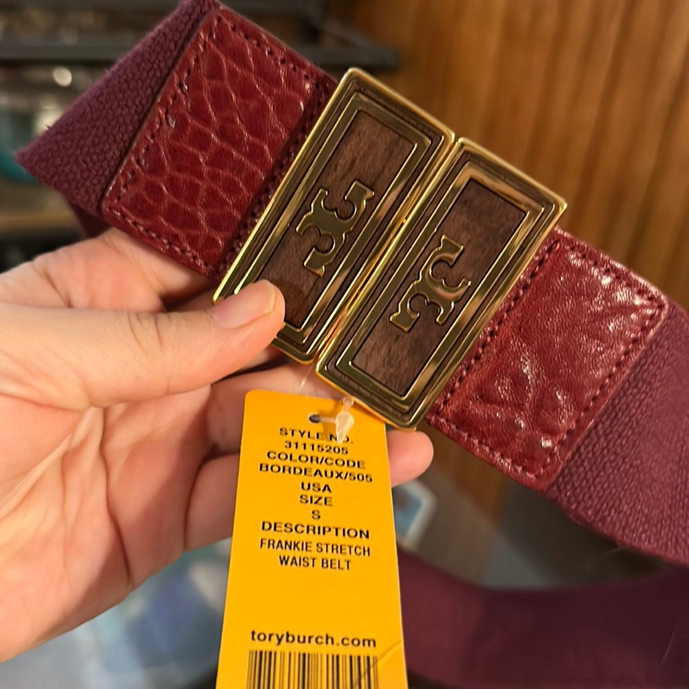 Brand New With Tags Tory Burch Frankie Stretch Belt - Small